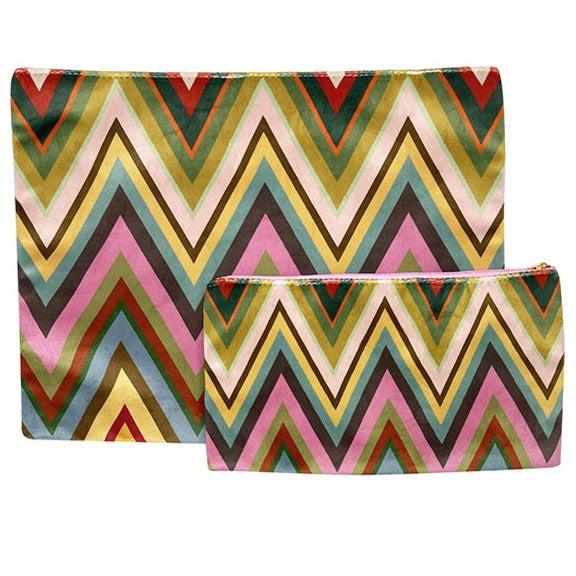 Greige Velvet Pouch Small