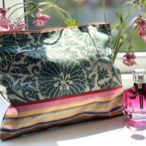 Greige Velvet Pouch Small