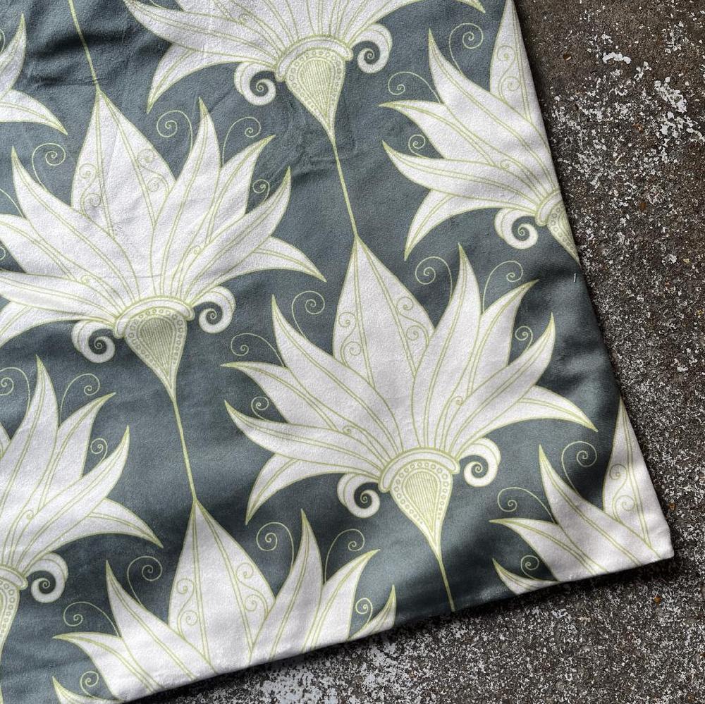 Greige Velvet Tote Bag - Various Styles