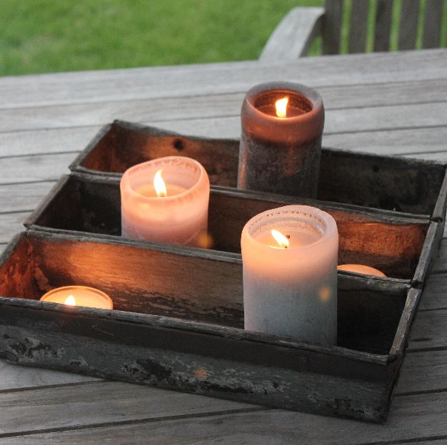 Greige Vintage Loaf Tin - Three Compartments