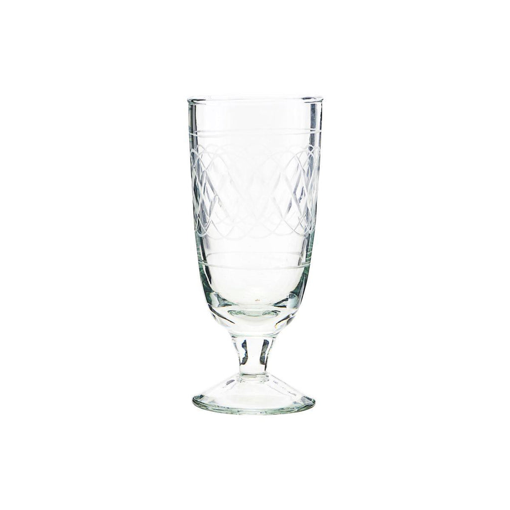 Greige Vintage Style Stemmed Beer Glass