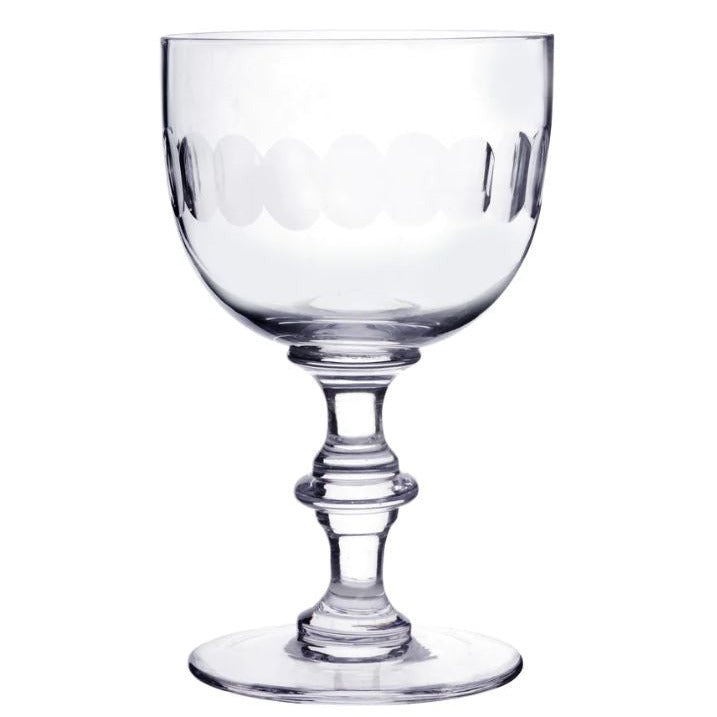 Greige Vintage Style Wine Goblet - Lens - Set Of Six