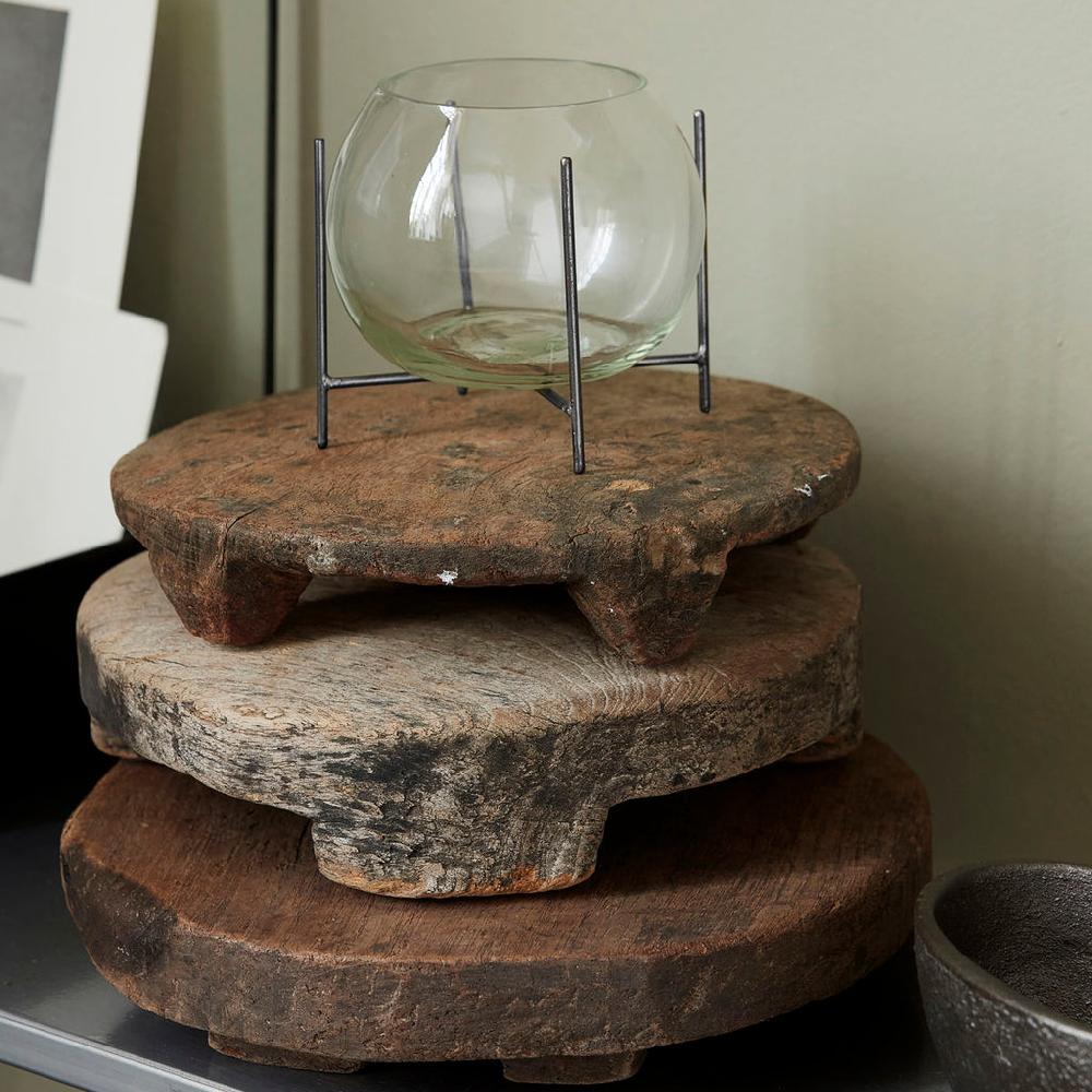 greige Vintage Wood Chapati Board