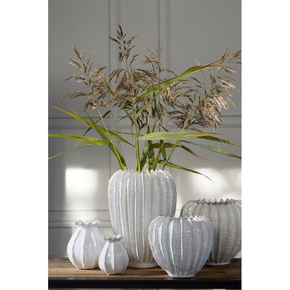 Greige White Seed Pod Vase - Two Sizes
