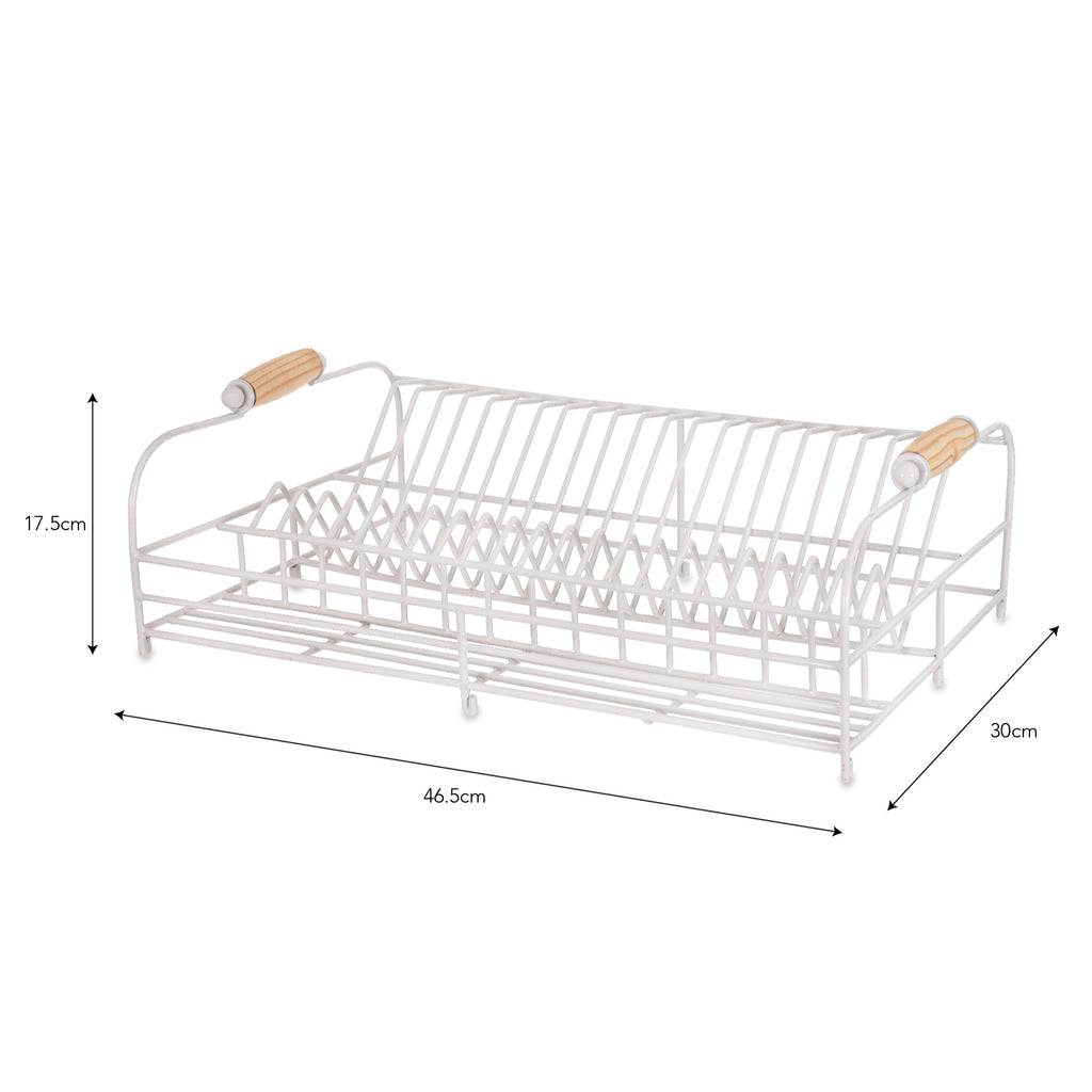 Greige Wire Dish Rack - Chalk