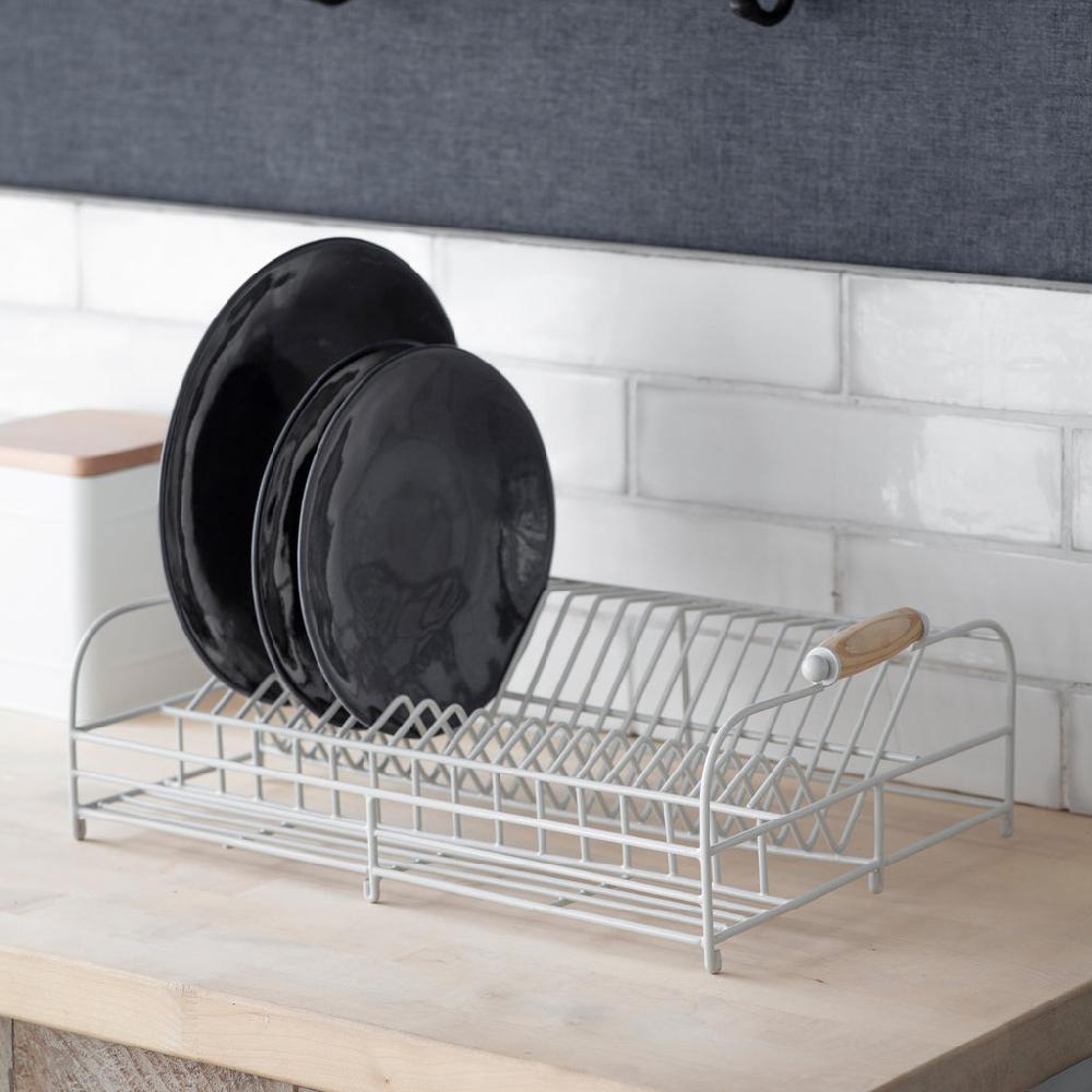 greige Wire Dish Rack - Chalk