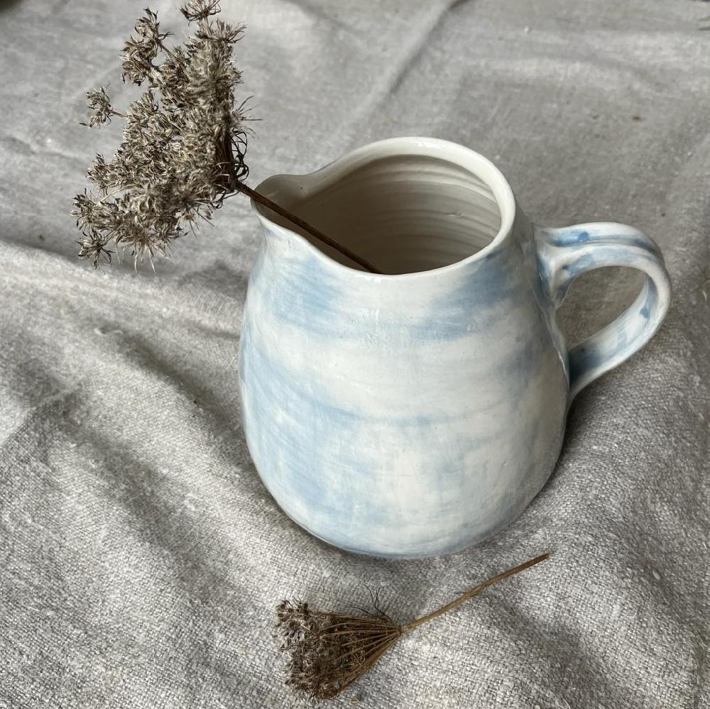 greige Wonki Ware Bell Jug - 1 Litre - Duck Egg