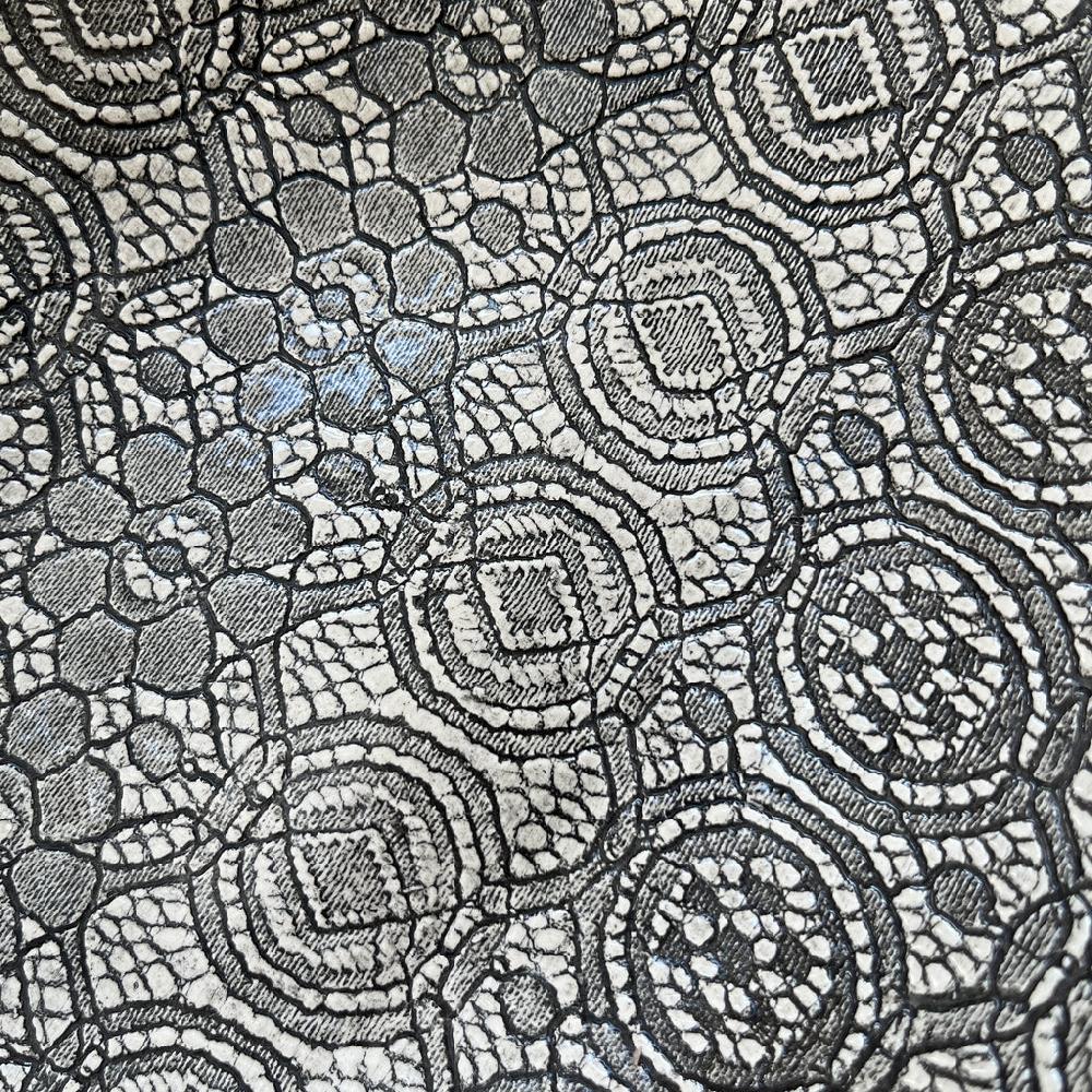 Greige Wonki Ware Oval Bowl - Large - Charcoal Lace