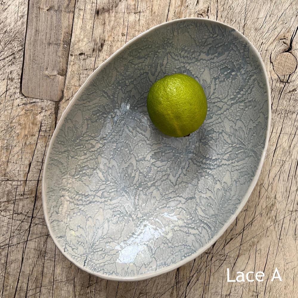 greige Wonki Ware Oval Bowl - Medium - Duck Egg