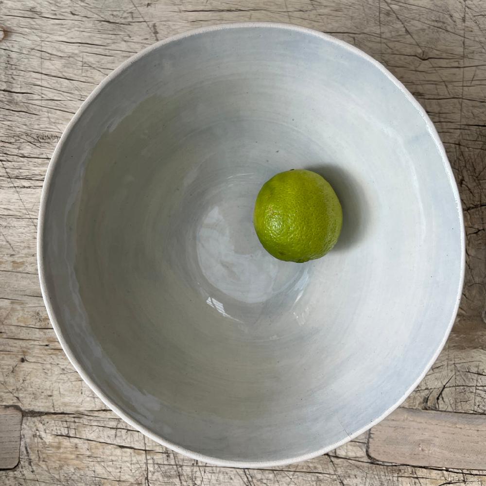 greige Wonki Ware Pasta Bowl - Duck Egg Wash