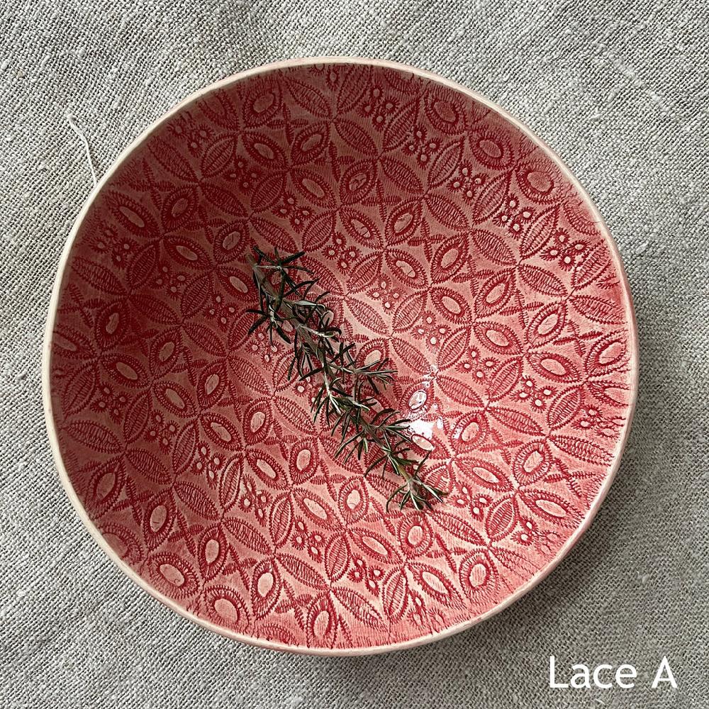 greige Wonki Ware Pasta Bowl - Pimento Lace