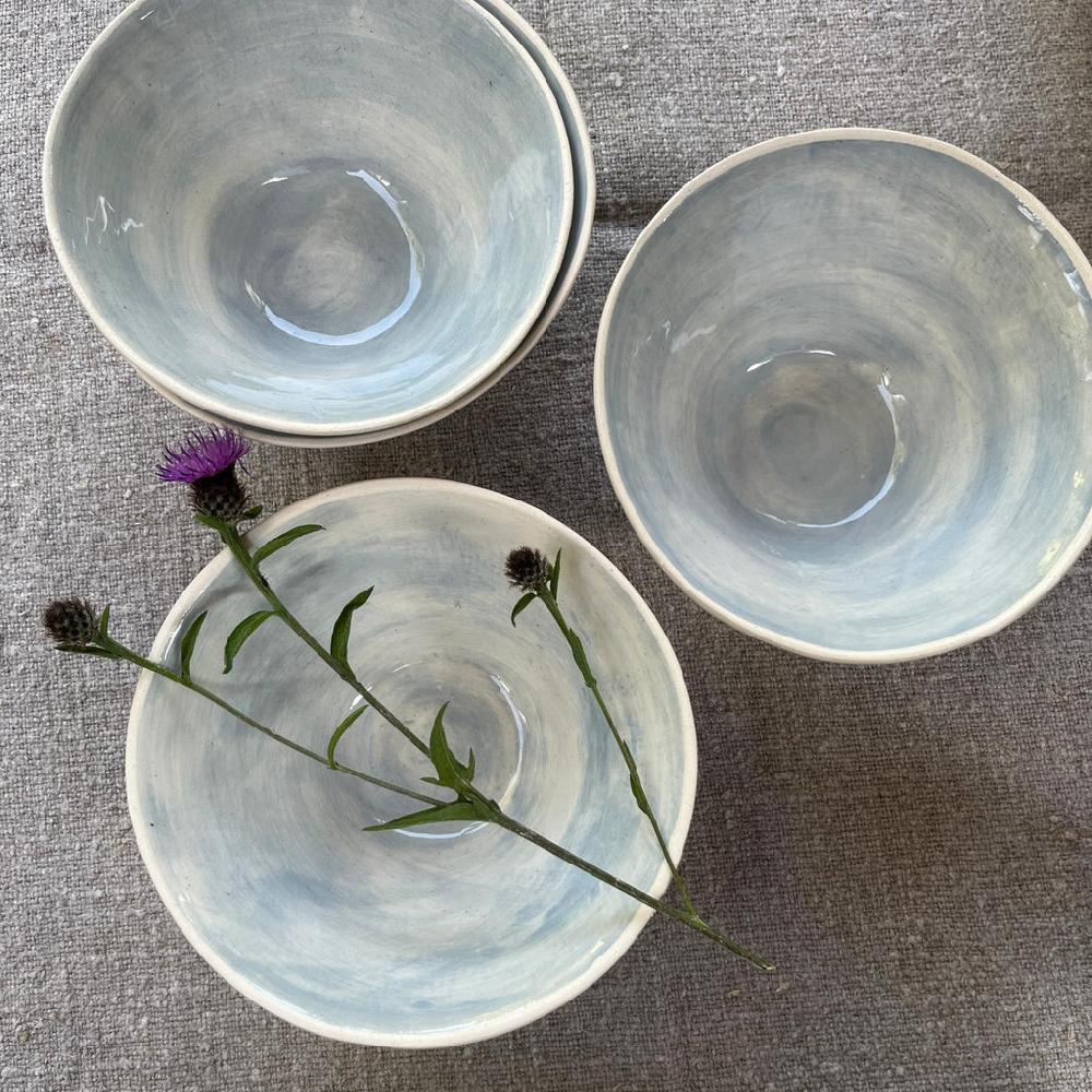 greige Wonki Ware Pudding Bowl - Duck Egg Wash