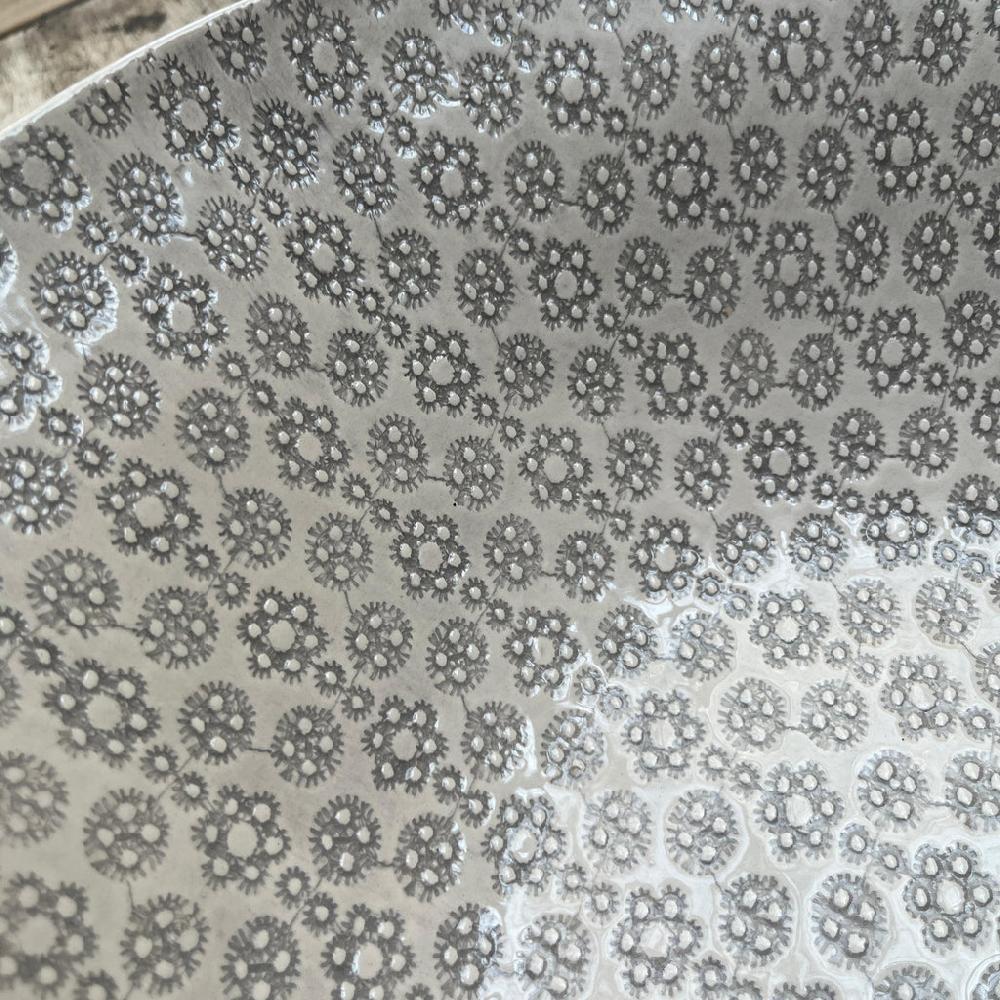 Greige Wonki Ware Salad Bowl - Large - Warm Grey Lace