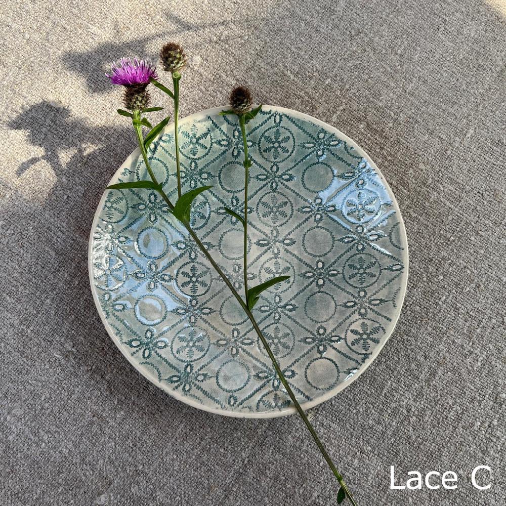 Greige Wonki Ware Salsa Or Tapas Dish - Marine Lace