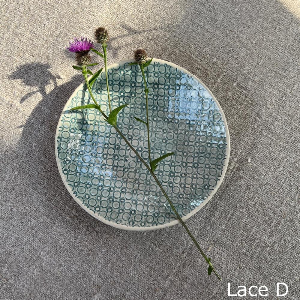 Greige Wonki Ware Salsa Or Tapas Dish - Marine Lace