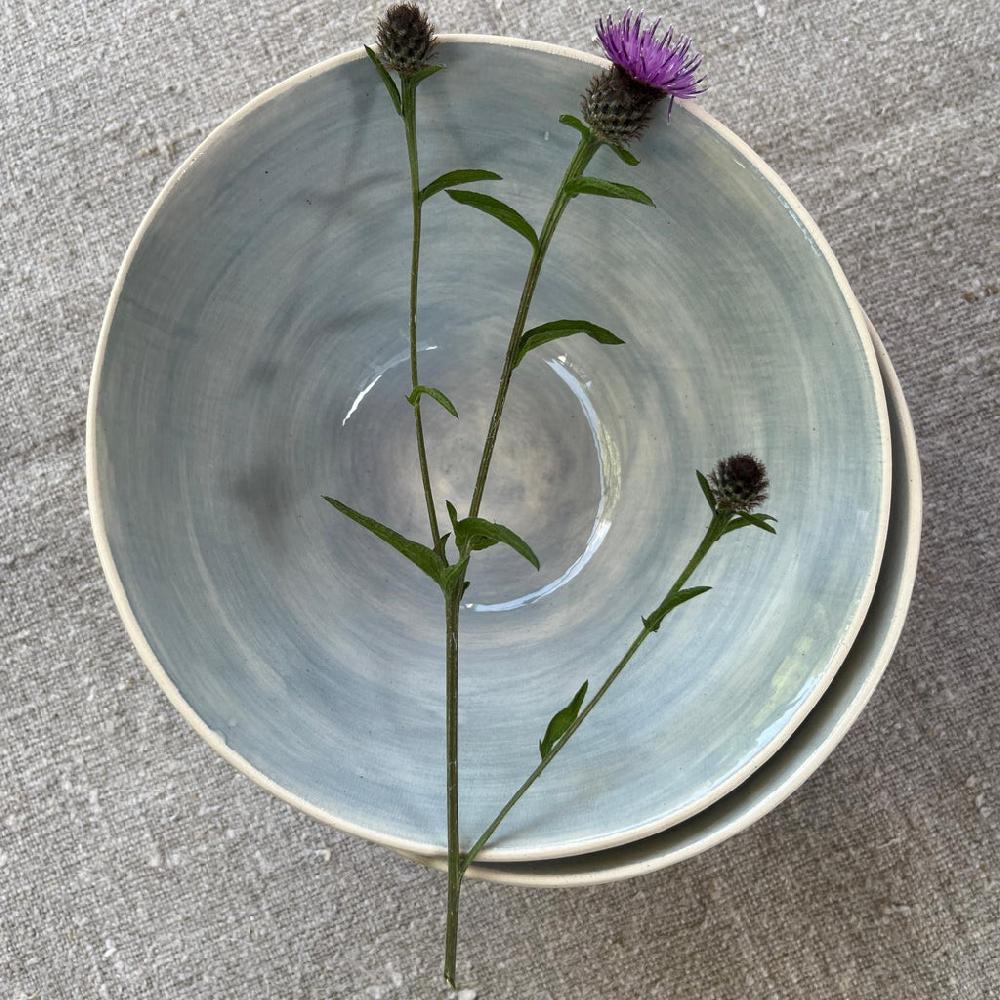 greige Wonki Ware Soup Bowl - Duck Egg Wash