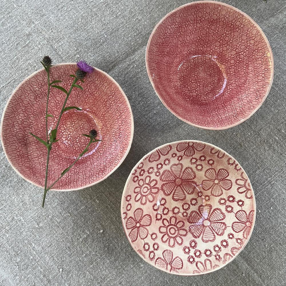 greige Wonki Ware Soup Bowl - Pimento Lace