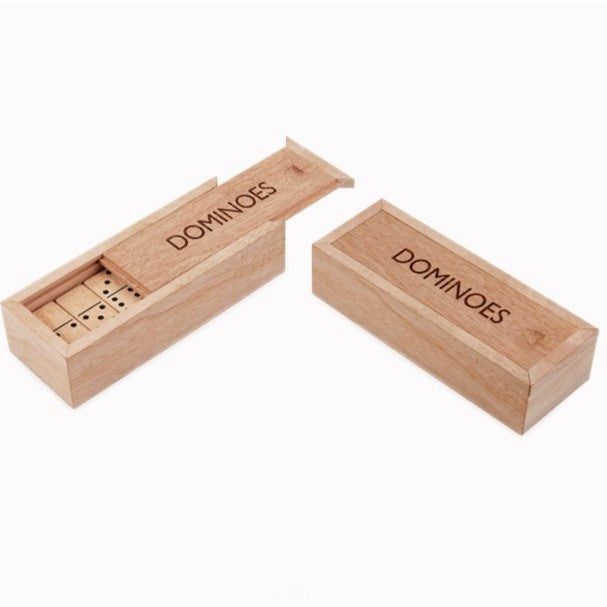 Greige Wooden Dominoes Set