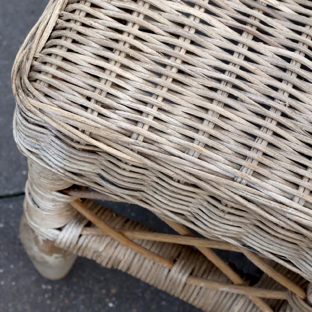 Greige Woven Rattan Coffee Or Side Table