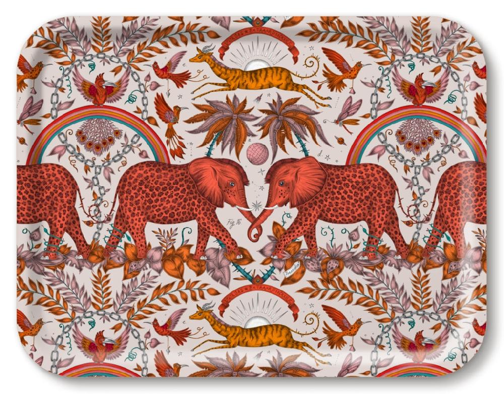 greige Zambezi Tray - Orange - 43x33cm