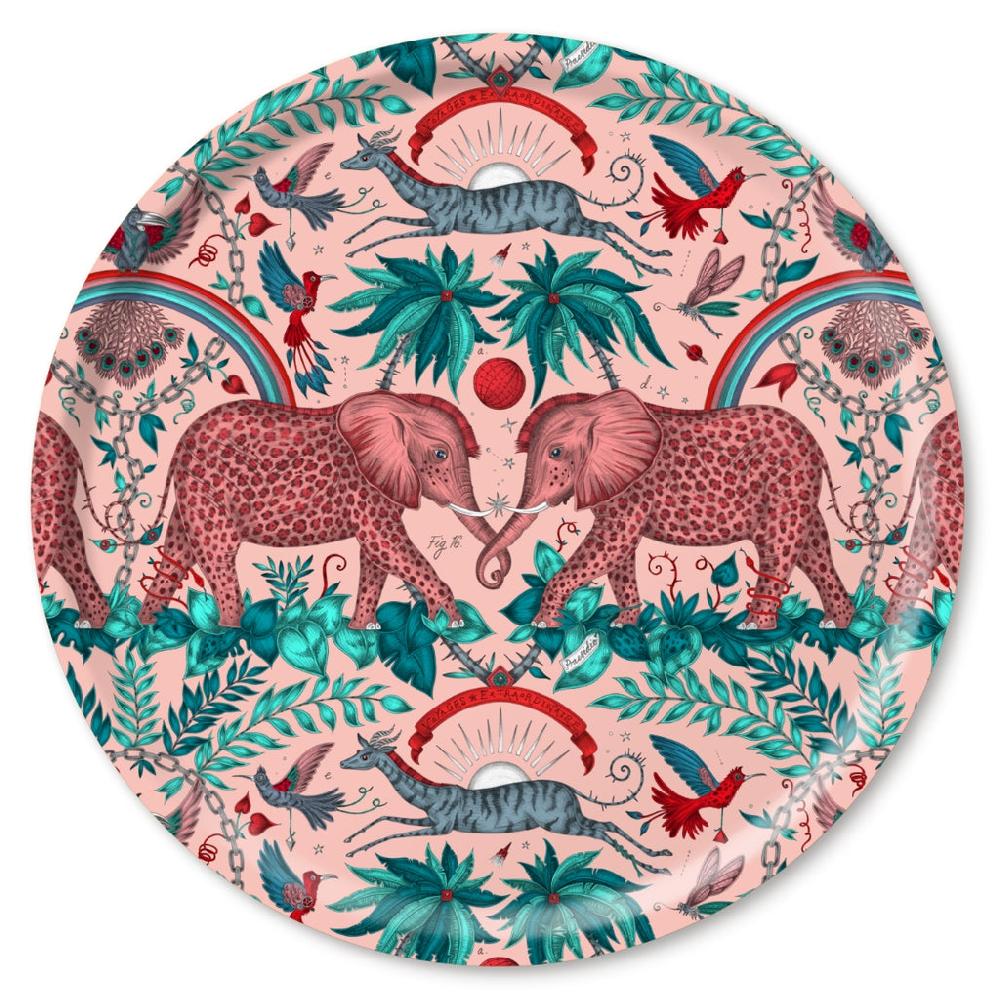 greige Zambezi Tray - Pink - Diameter 46cm