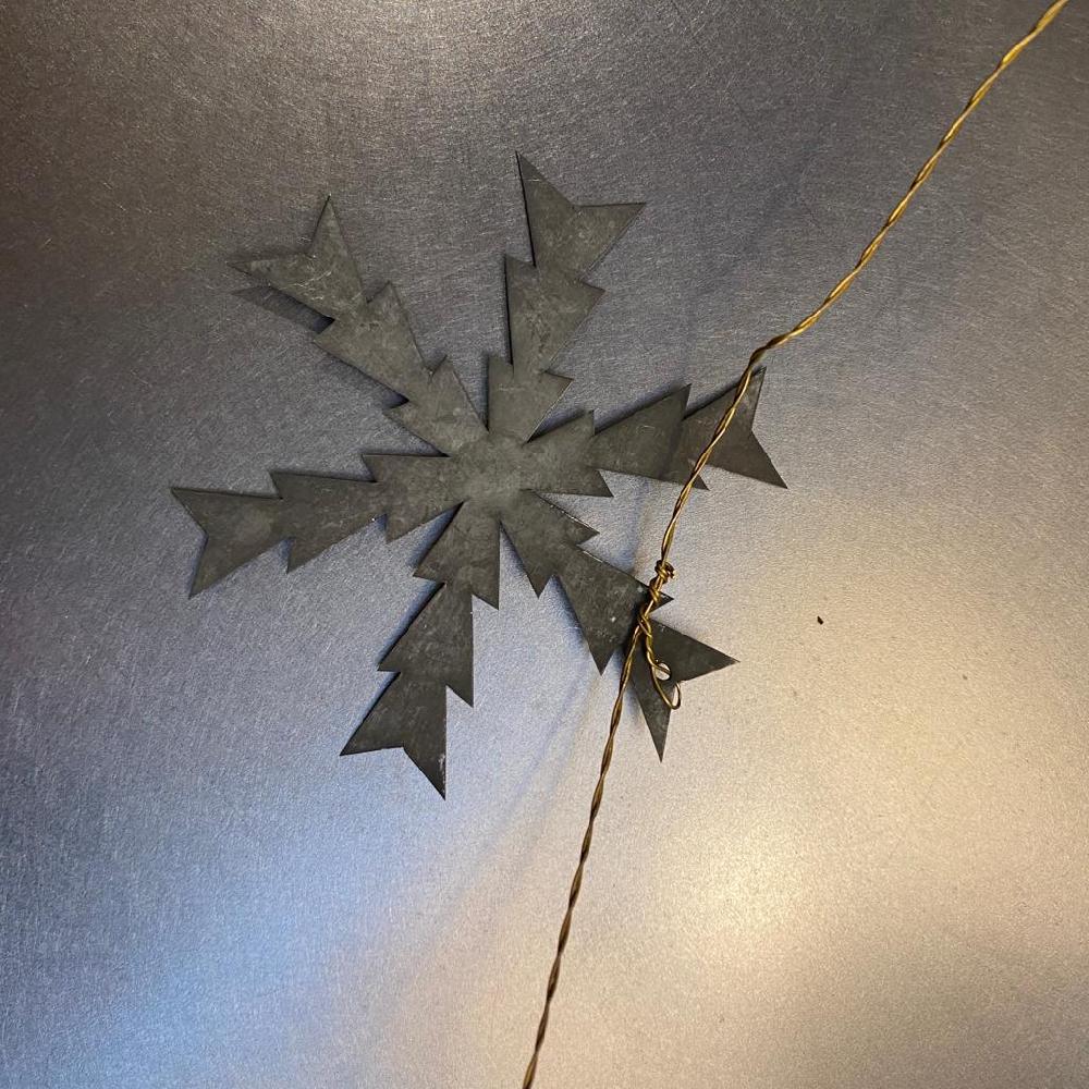 Greige Zinc Snowflake Garland - Walther & Co Denmark