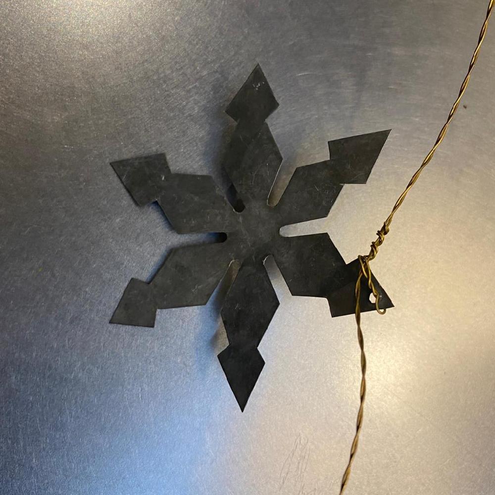 Greige Zinc Snowflake Garland - Walther & Co Denmark