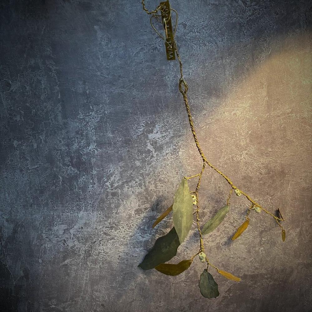 Greige Hanging Brass And Zinc Mistletoe Spray - Walther & Co