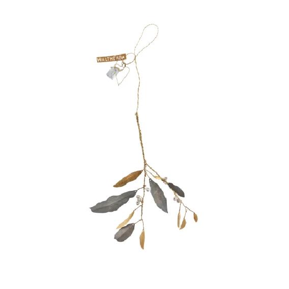 Greige Hanging Brass And Zinc Mistletoe Spray - Walther & Co