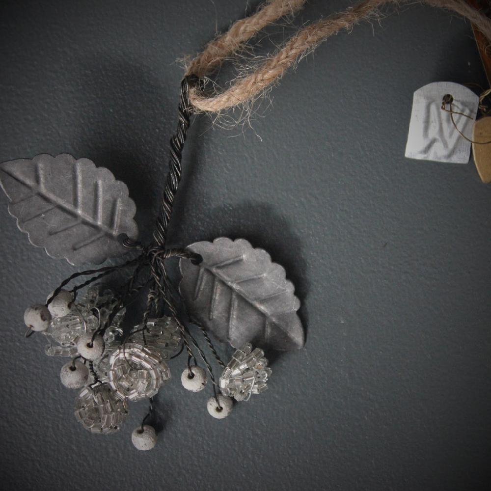 Greige Hanging Pearl & Bead Berries Branch By Walther & Co Denmark