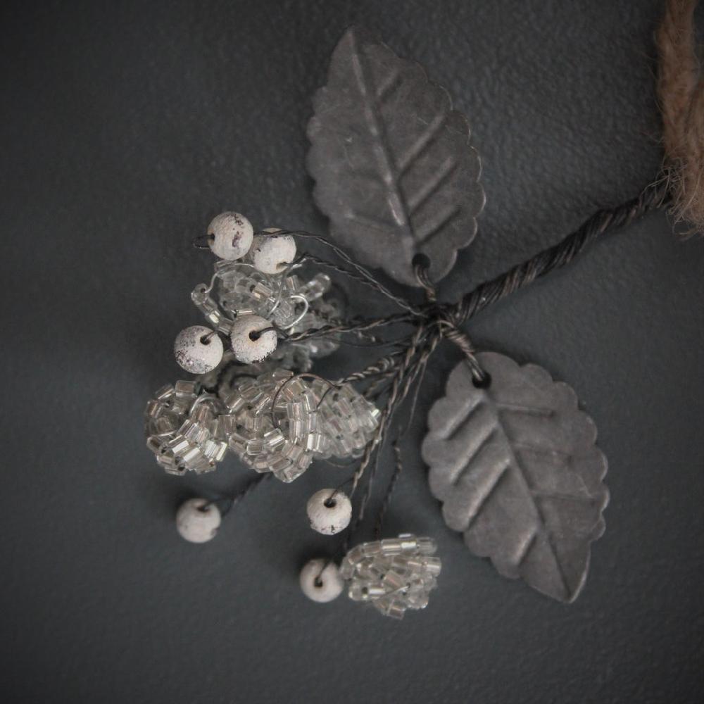 Greige Hanging Pearl & Bead Berries Branch By Walther & Co Denmark