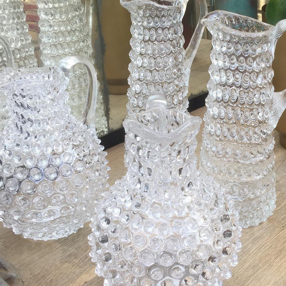 Greige Hobnail Jug - Small 500ml - Round - Various Colours