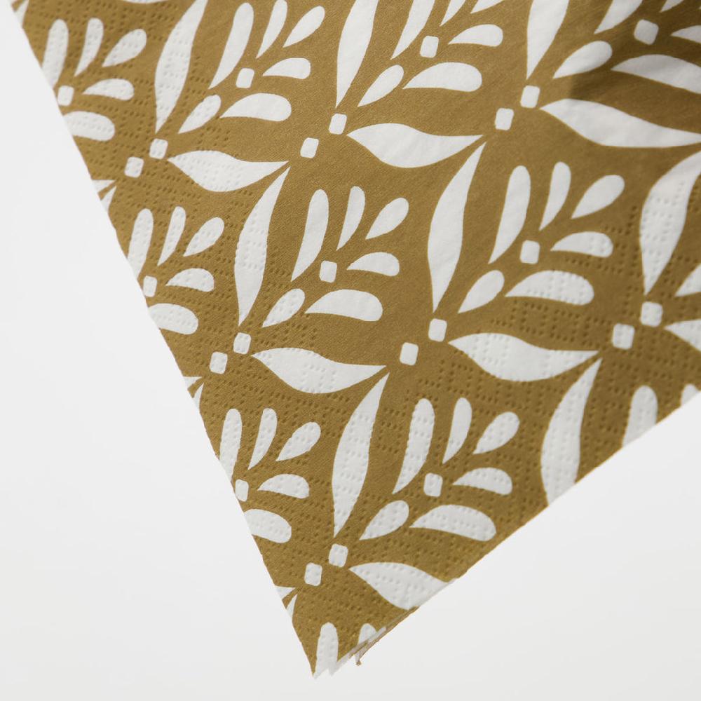 Greige House Doctor Large Paper Napkins - Mento - Brown