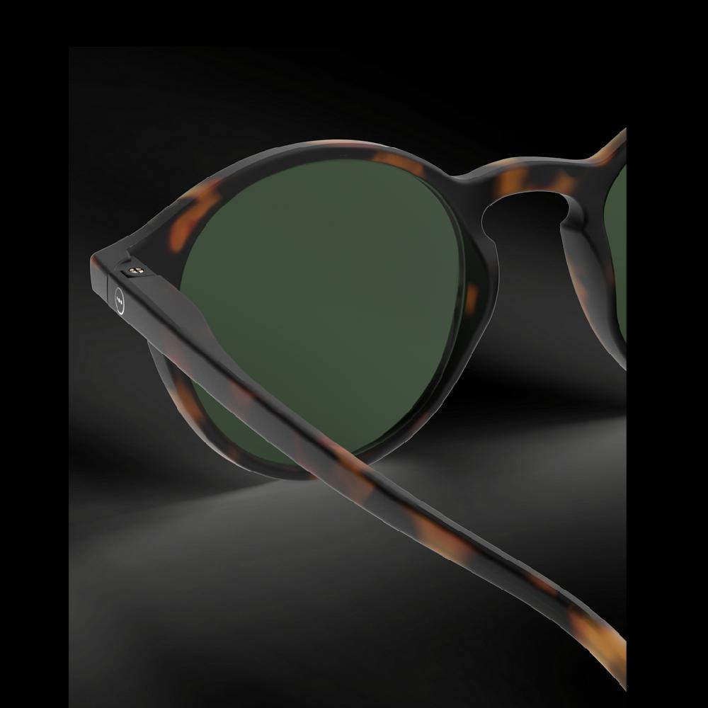 Greige Izipizi Sunglasses - Style D - Tortoise With Green Lenses - Polarized