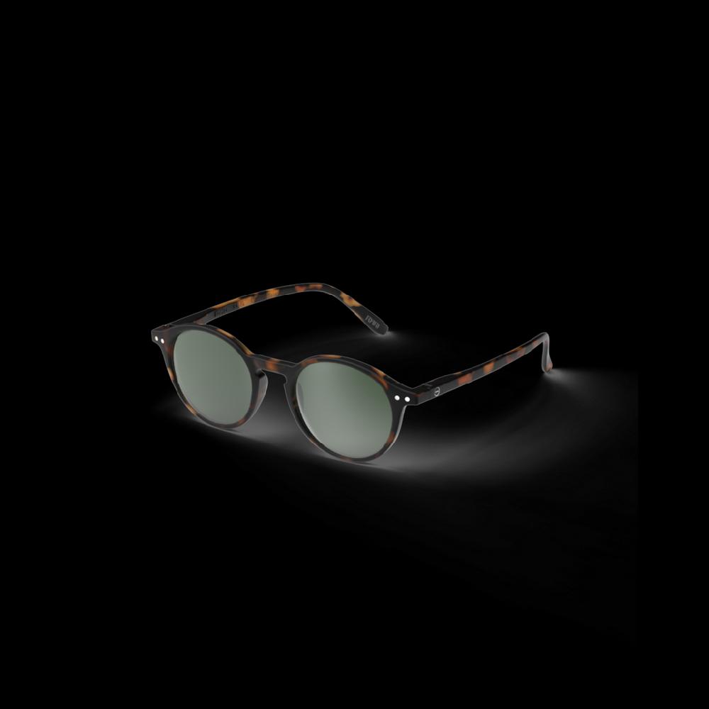 greige Izipizi Sunglasses - Style D - Tortoise with Green Lenses - Polarized
