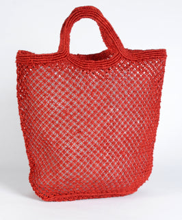 Greige Large Jute Macrame Shopping Bag - Various Colours