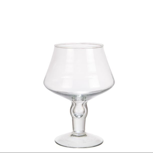 Greige Large Stemmed Beer Or Gin Glass - Clear Or Smoke Blue