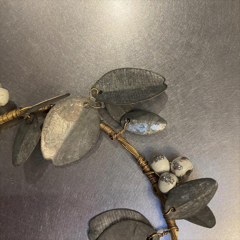 Greige Leaves And Berries Wreath Decoration - Walther & Co Denmark