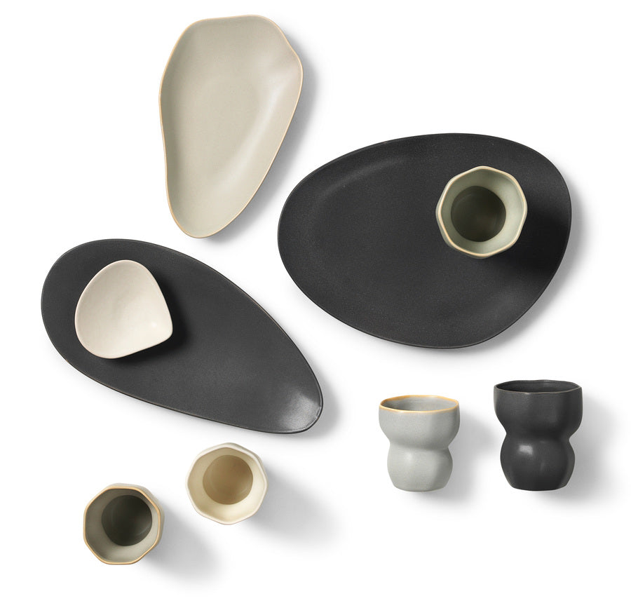 Greige Limfjord Stoneware Mug - Small By Broste Copenhagen