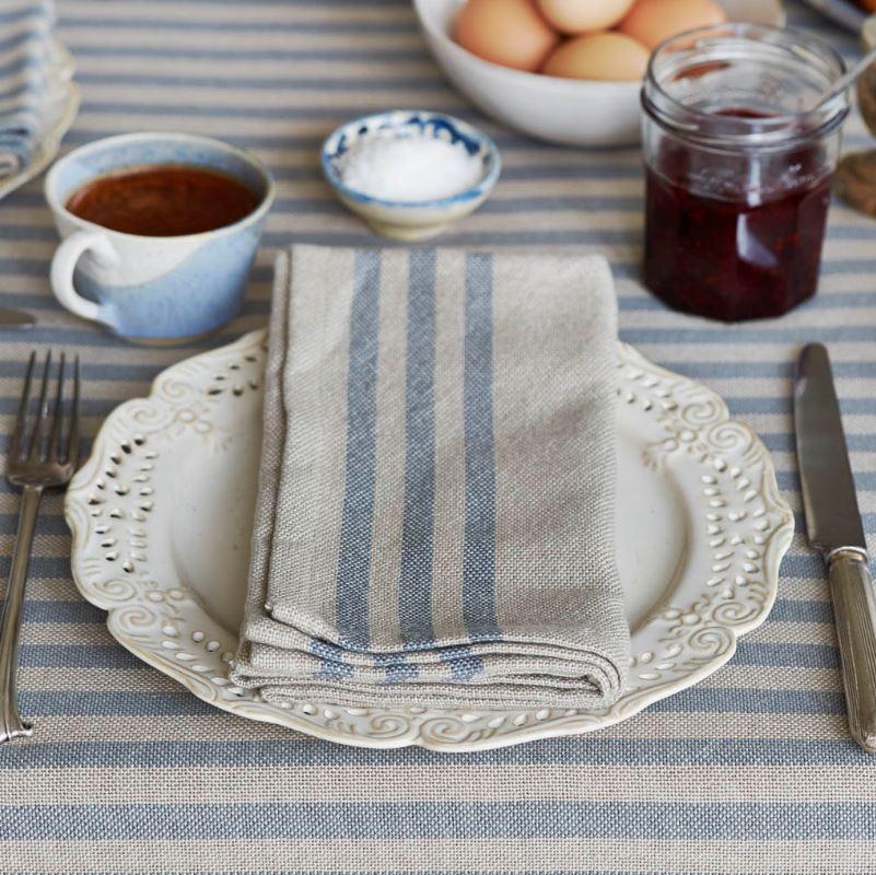 Greige Linen-Look Napkins Made From Recycled Plastic Bottles - Set Of Four