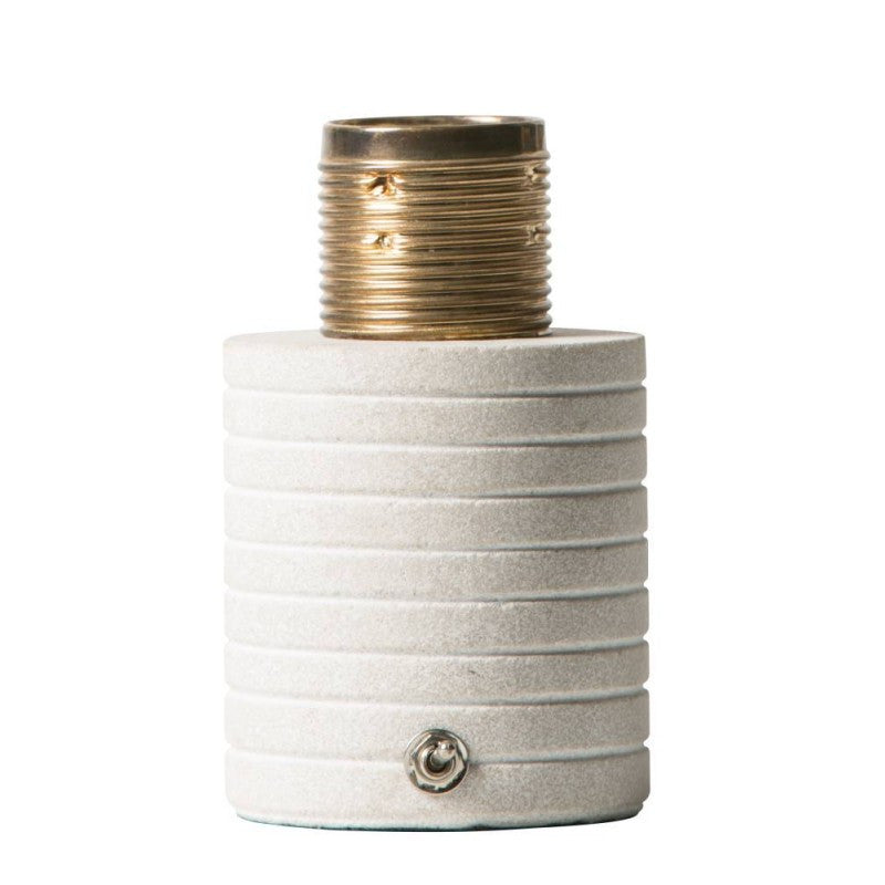 Greige Little Sandstone Naked Bulb Lamp With Switch - Watt & Veke