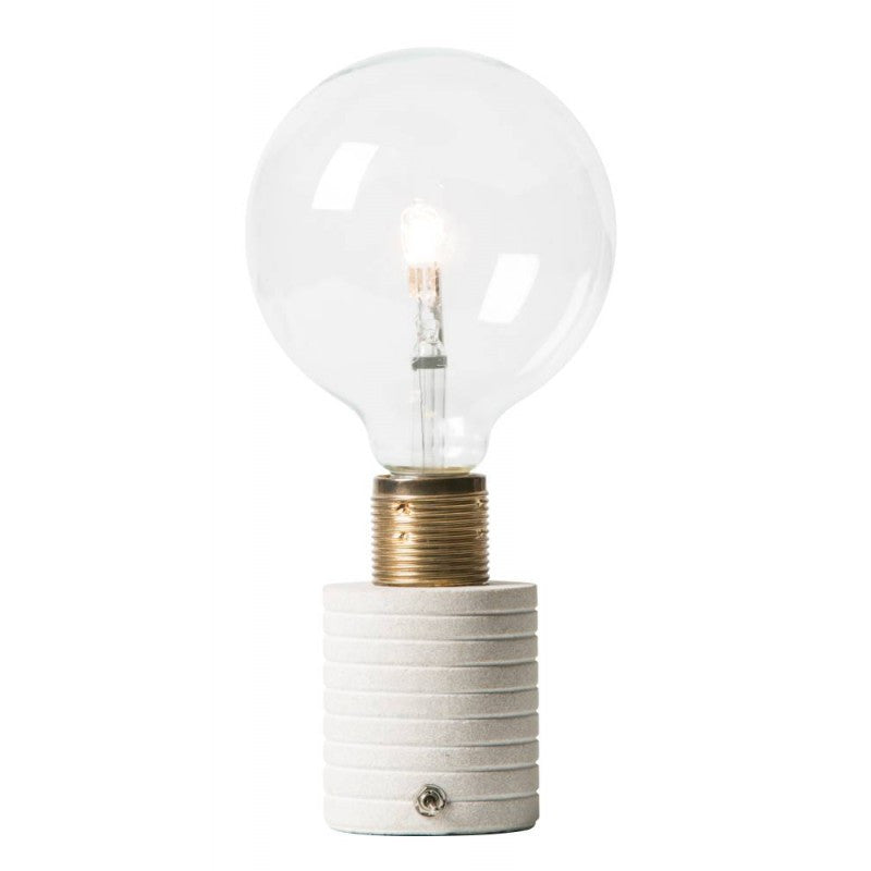 greige Little Sandstone Naked Bulb Lamp with Switch - Watt & Veke