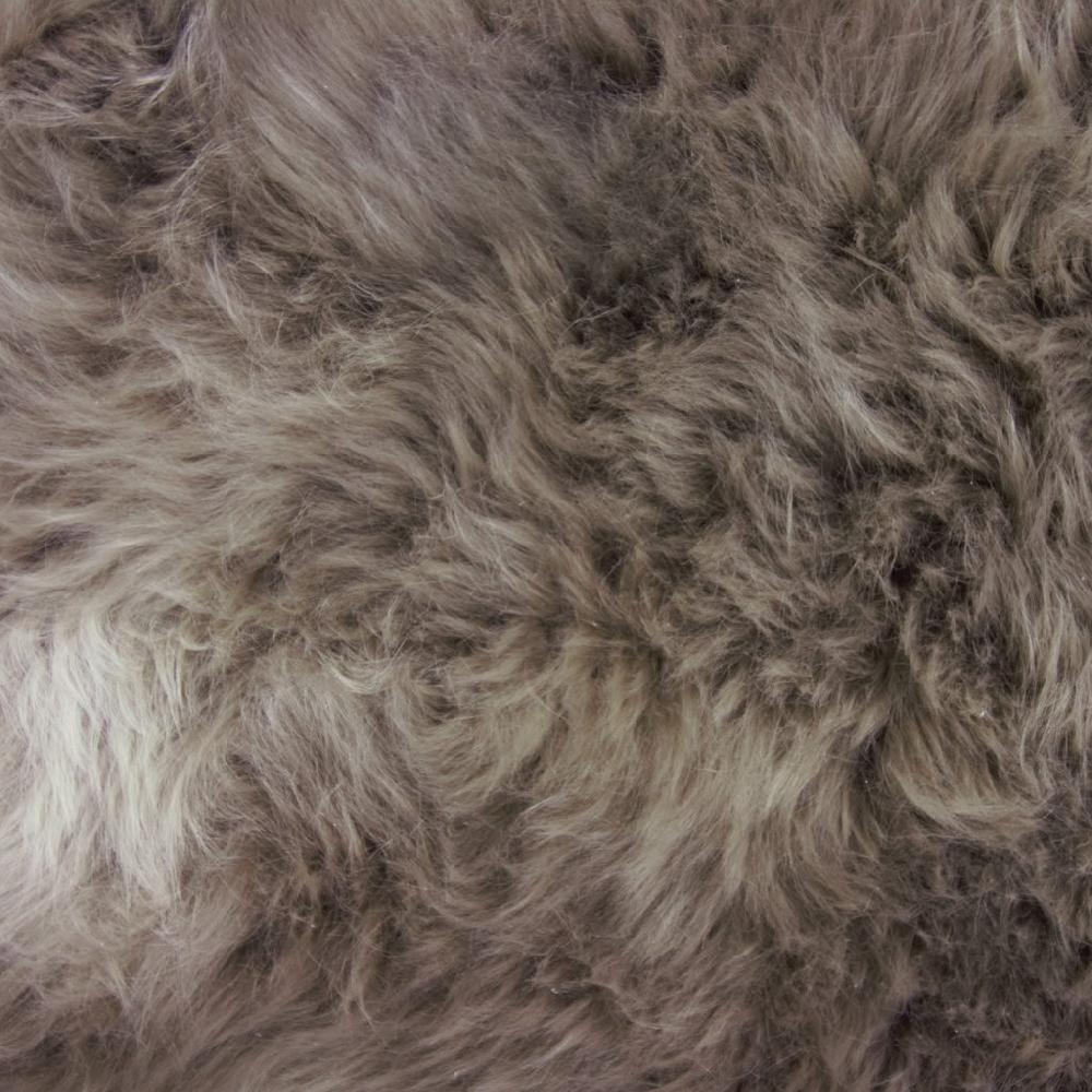 Greige Long Haired Double Sheepskin Rug Or Throw - Vole Or Chocolate