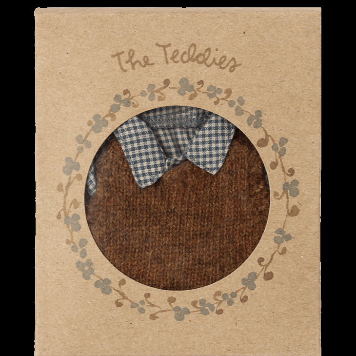 Greige Maileg Shirt Slipover And Trousers For Teddy Dad