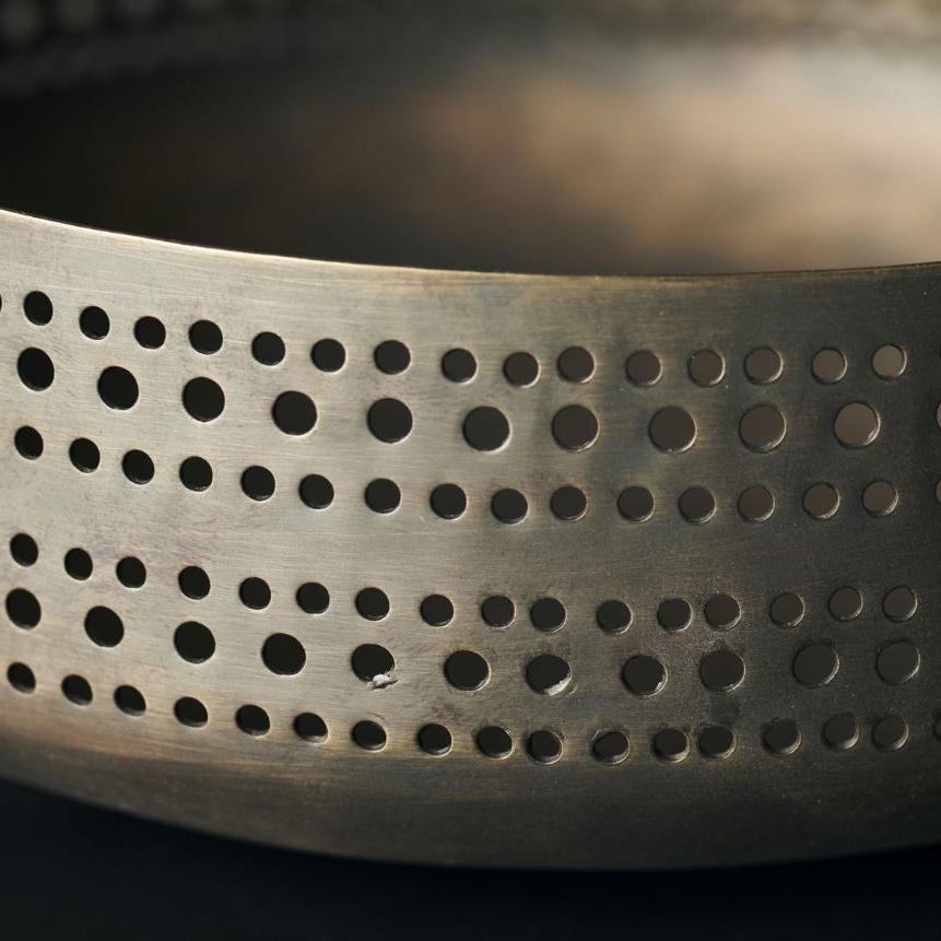 Greige Metal Tealight Holder - Perfo - House Doctor Denmark