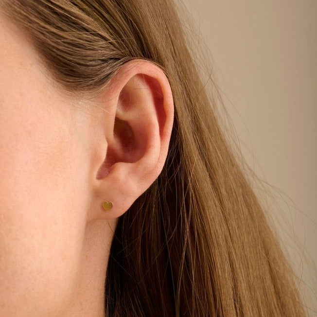 Greige Mini Heart Earsticks - Silver - Pernille Corydon