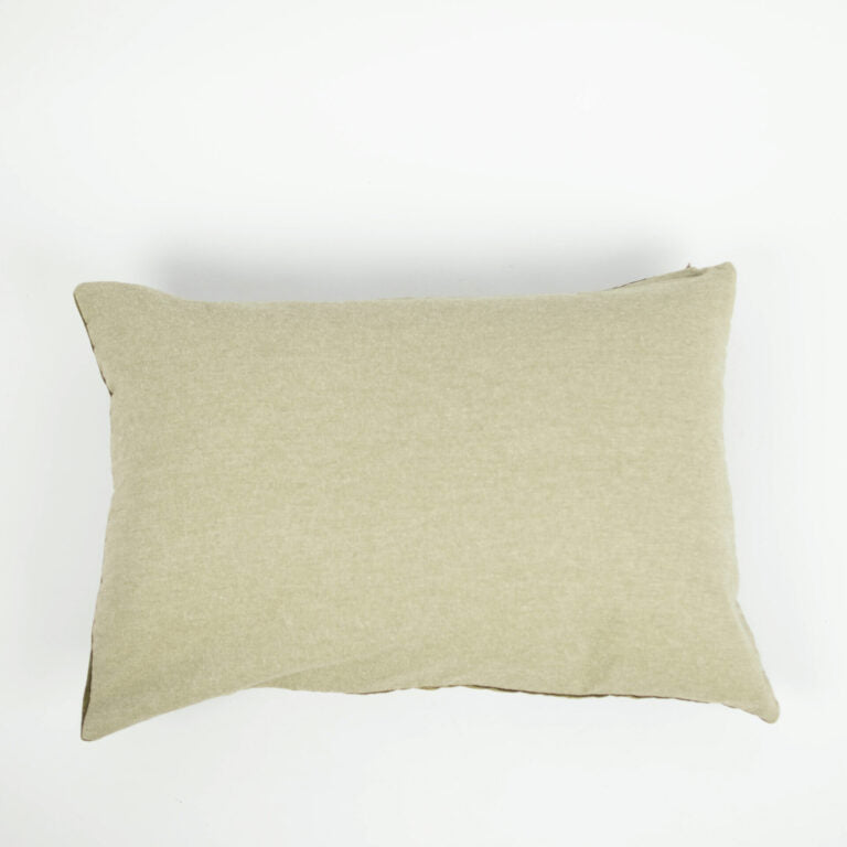 Greige Moss Green Sabina Cushion - Cotton Velvet & Linen - Olsson & Jensen