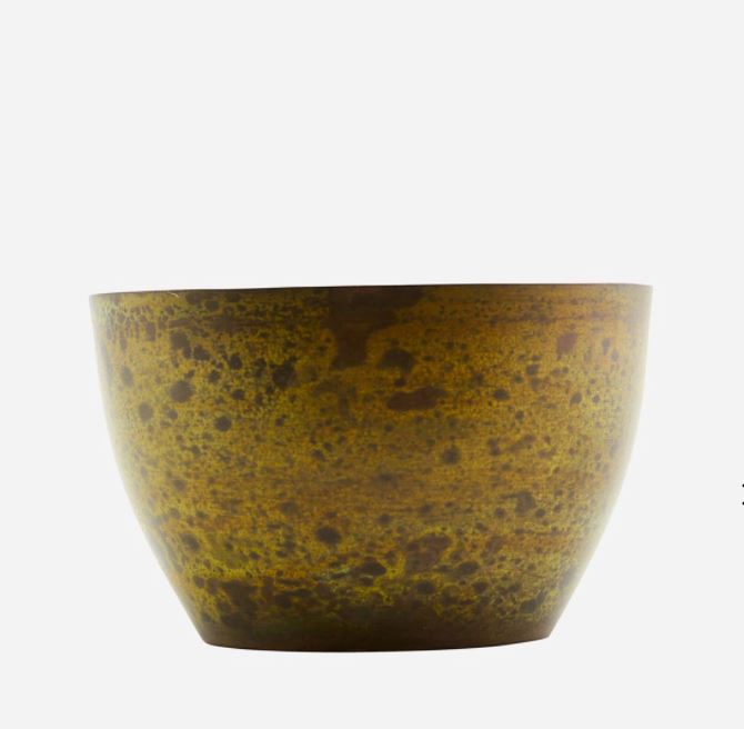 Greige Mustard Metal Tealight Holder - Etnik - House Doctor Denmark