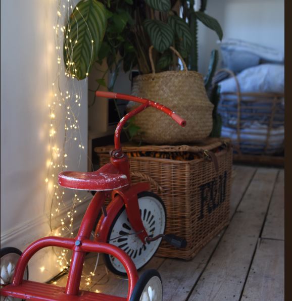 greige Naked Wire Fairy Lights - Cascade Version - Silver Wire