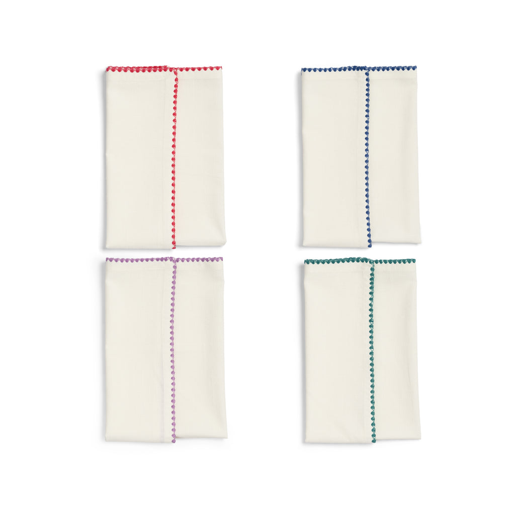 greige Napkin - Zigzag - Set of Four - &Klevering Amsterdam